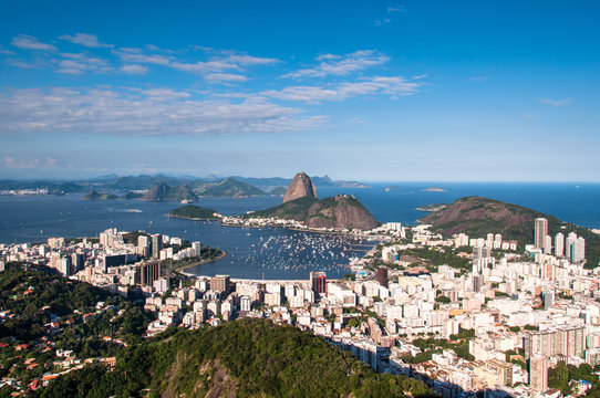 Skyline of Rio de Janeiro, Botafogo and Sugarloaf Mountain