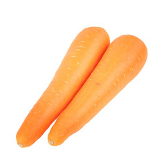 fresh carrots isolated on white background
