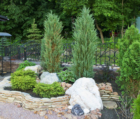 landscape design of a country house