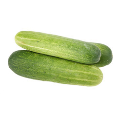 fresh cucumbers isolated on white
