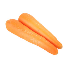 fresh carrots isolated on white background