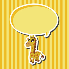 animal giraffe cartoon theme elements