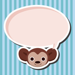 animal monkey cartoon theme elements