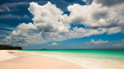 Fototapeta na wymiar Pink sand Beach, Harbour Island, Bahamas