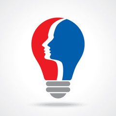 human head thinking a new idea