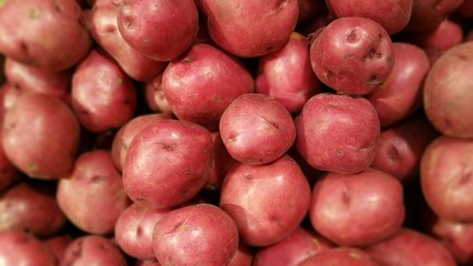 Red Potatoes at a Produce Stand
