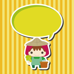 people theme farmer elements