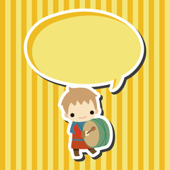 Medieval character cartoon theme elements