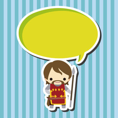 Medieval character cartoon theme elements