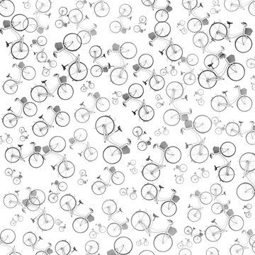 Pattern bicycle for background design