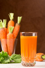 Glass of carrot juice