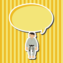 Taekwondo theme elements vector,eps