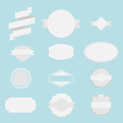 Blank vector Labels Set