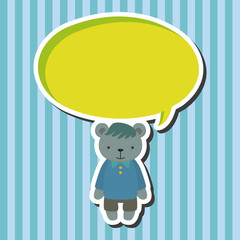 bear theme elements vector,eps