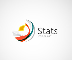 Statistics company logo design. Vector illustration. 