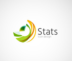 Statistics company logo design. Vector illustration. 