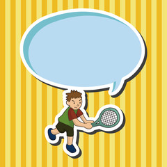 tennis player theme elements vector,eps