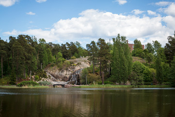 Fototapeta na wymiar Landscape design in park Sapokka in Kotka, Finland