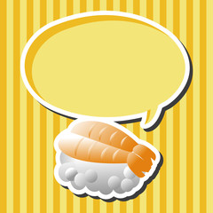Japanese food sushi theme elements
