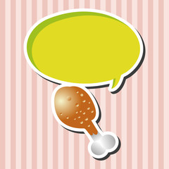 Fried foods theme chicken elements