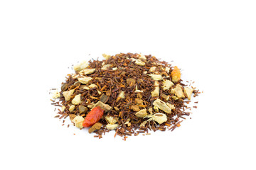 Pile of loose red bush hot spicy winter tea