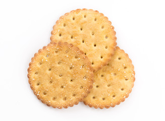 marie sesame biscuit on white background