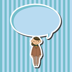 lady girl cartoon theme elements vector,eps