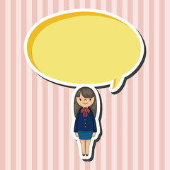 lady girl cartoon theme elements vector,eps