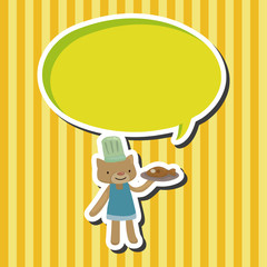 animal cat chef cartoon theme elements