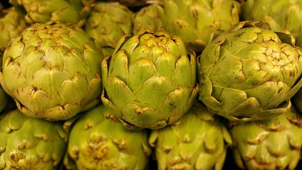 Fototapeta premium Artichokes at a produce stand