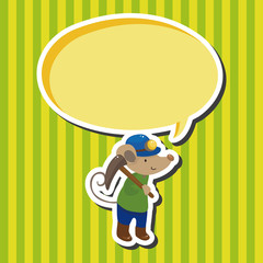 animal mouse worker cartoon theme elements