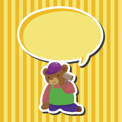 animal bear worker cartoon theme elements