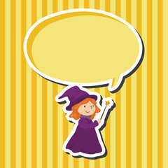 witch cartoon theme elements