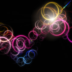 futuristic wave background design with lights