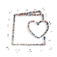 people in the shape of a diary 