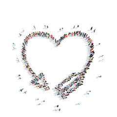 people in the shape of heart, cardio.