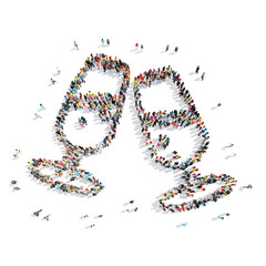 people in the shape of  champagne