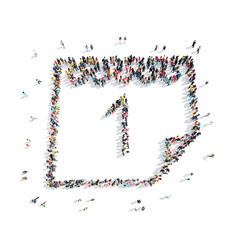 people in the shape of a calendar.