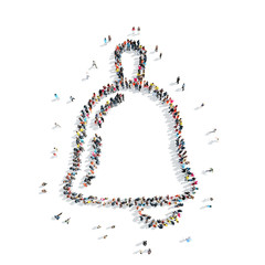 people in the shape of a bell.