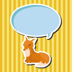 animal fox cartoon theme elements