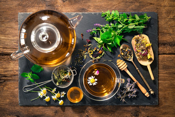 Herbal tea with honey