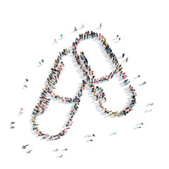 people in the shape of pills