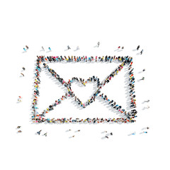 people in the shape of a letter, heart.