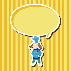 animal dog chef cartoon theme elements