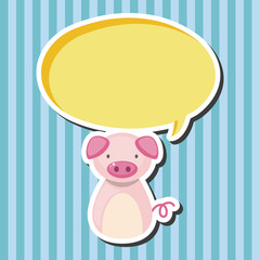 Chinese Zodiac pig theme elements