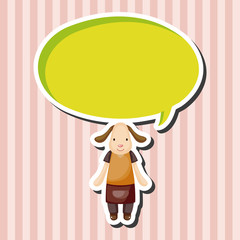 animal dog waiter cartoon theme elements