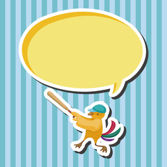 Animal doing sports cartoon theme elements