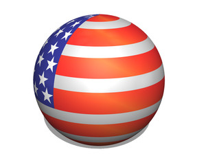 USA Flag Sphere shape -USA  play ball