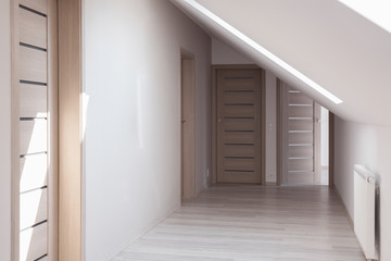 Home hallway in neutral colors