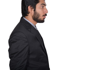 A business man side pose